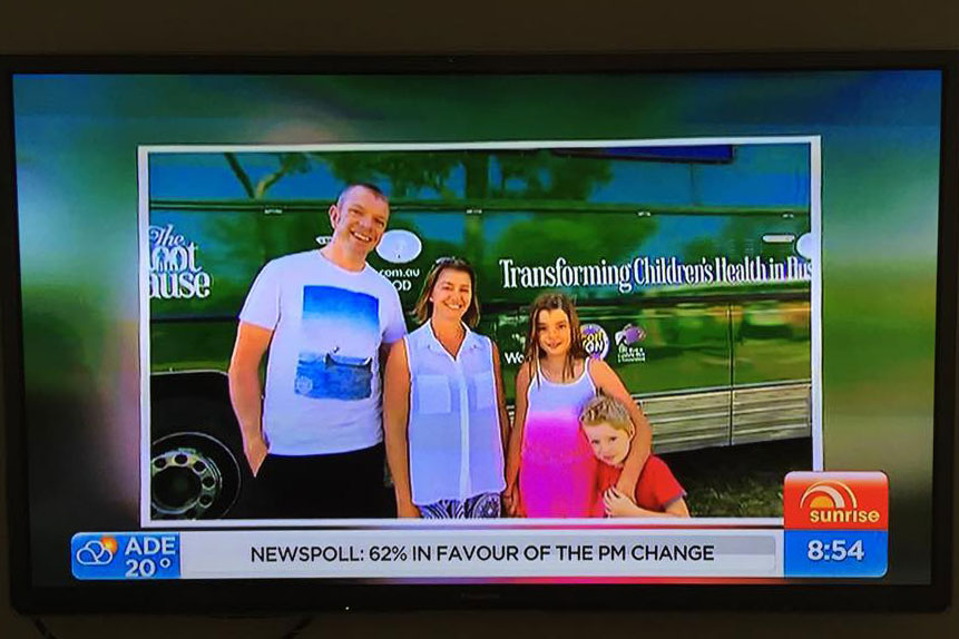 Our family of four on Channel 7s Sunrise program to help launch our Australian Tour!