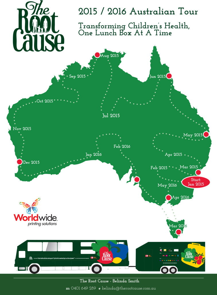 The Root Cause Australian Tour Route v3